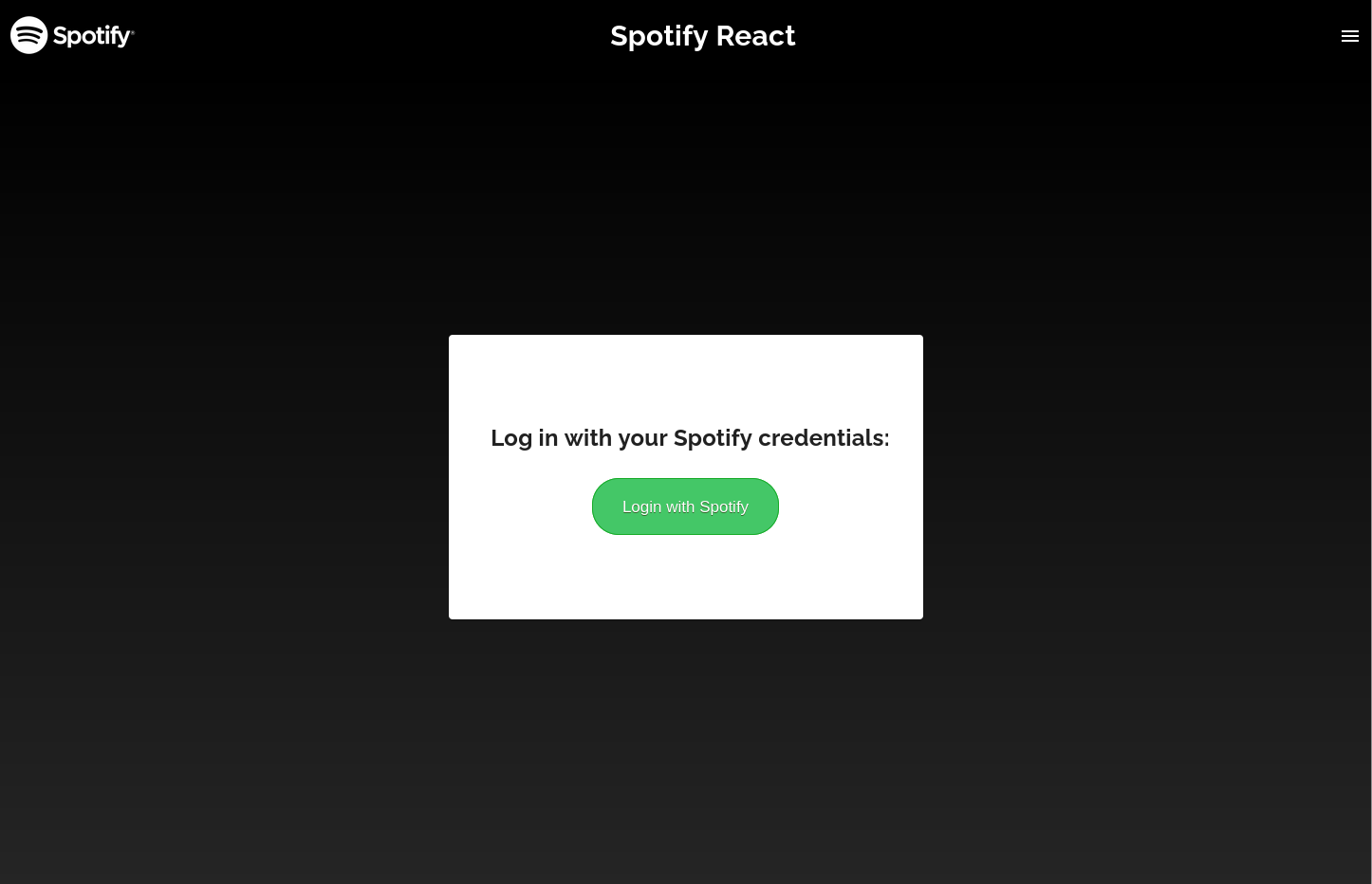 Spotify React Login Page